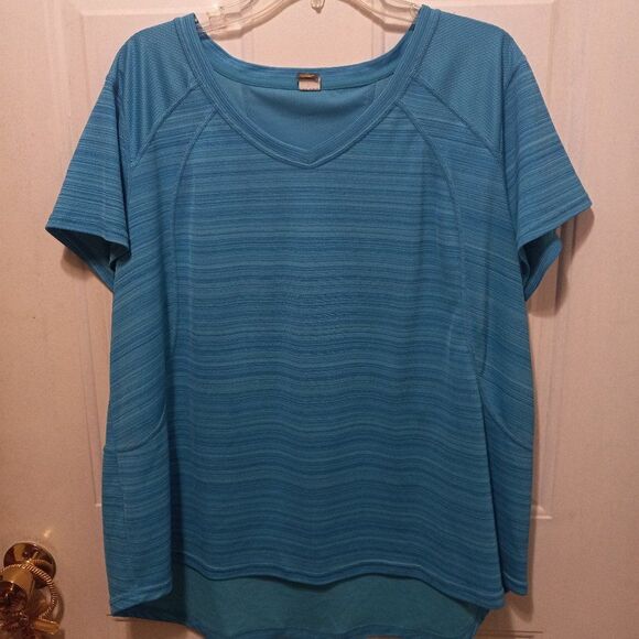 Xersion Teal/Blue short sleeve top - Picture 1 of 5